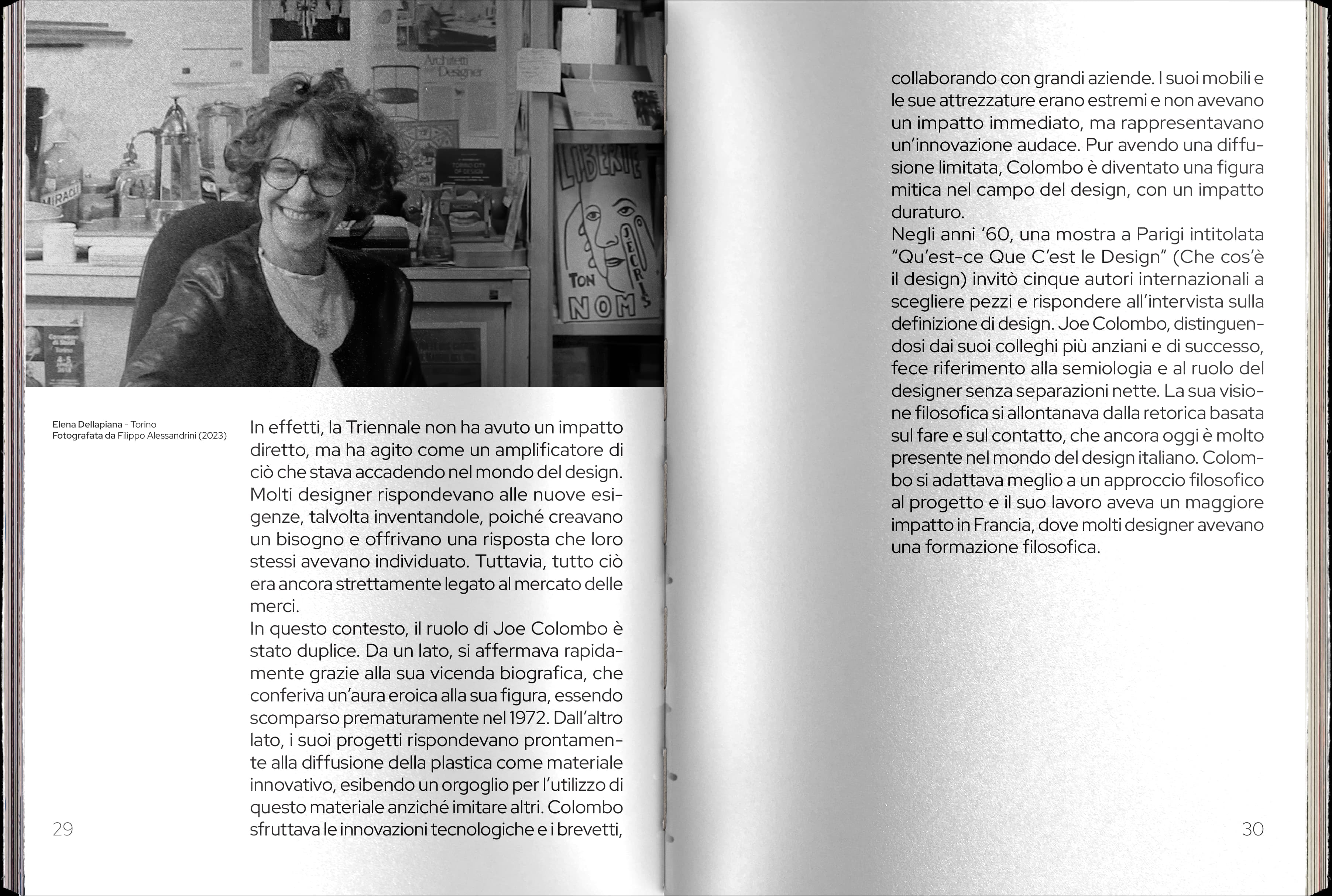 A spread page of the interview inside the book